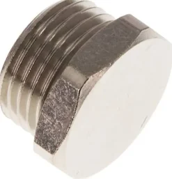 Verschlussstopfen Außenskt. G 1/2", Messing vernickelt