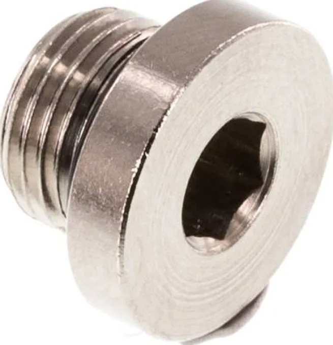 Verschlussstopfen Innenskt. G 1/8", Messing vernickelt