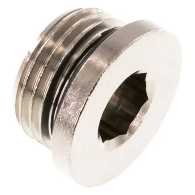 Verschlussstopfen Innenskt. G 1/2", Messing vernickelt