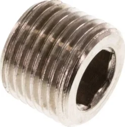 Verschlussstopfen Innenskt. R 1/8", Messing vernickelt