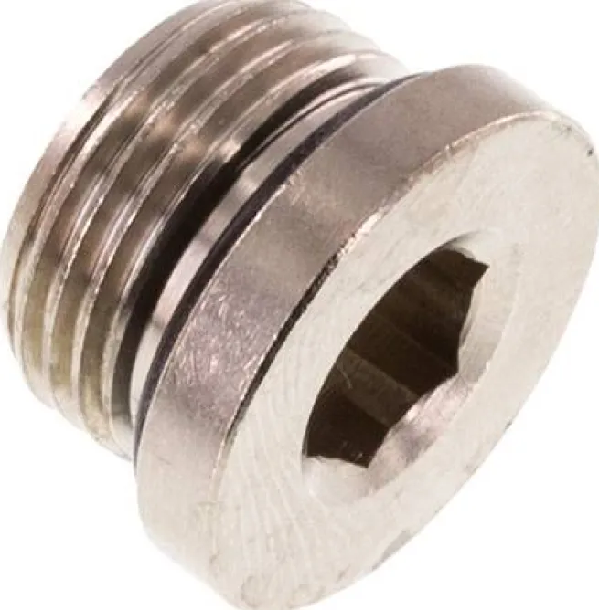 Verschlussstopfen Innenskt. G 3/8", Messing vernickelt