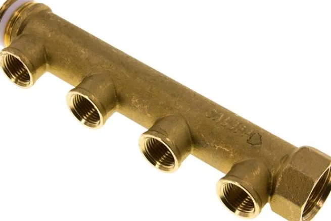 Verteilerrohr G 1"(IG/AG), Abgang 4 x G 1/2" (IG)