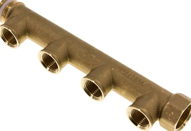 Verteilerrohr G 3/4"(IG/AG), Abgang 4 x G 1/2" (IG)
