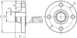 Vorschweißflansch DN80-PN16 (DIN/EN), DIN 2633 & EN 1092-1 (Typ 11), 88,9mm, Stahl
