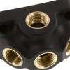 Wanddose (Luftweiche) G 1/2"-3 x G 1/2", Durchgangsverteilerdose