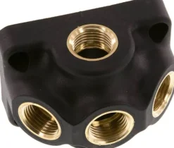 Wanddose (Luftweiche) G 1/2"-3 x G 1/2", Durchgangsverteilerdose