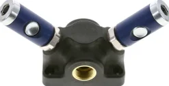 Wanddose mit G 1/2" (IG) und 2 Sicherheits-DruckknopfSchnellkupplungen NW7,2