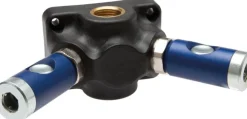 Wanddose mit G 3/4" (IG) und 2 Sicherheits-DruckknopfSchnellkupplungen NW7,2