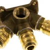 Wanddose mit 2 x G 1/2" und 3 x Schnellkupplungen NW 7,2