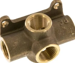 Wanddose (Verteiler) 5 x G 1/2" (IG), Messing