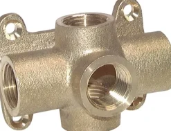 Wanddose (Verteiler) 5 x G 1/2" (IG), Messing