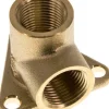 Wanddose 2 x G 3/8" (IG), Messing