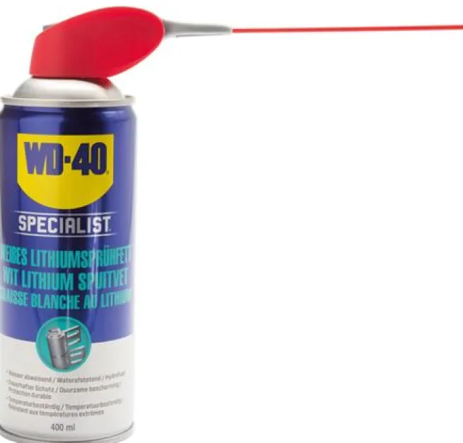 WD-40 Weißes Lithiumsprühfett, 400 ml Smart-Straw-Spraydose