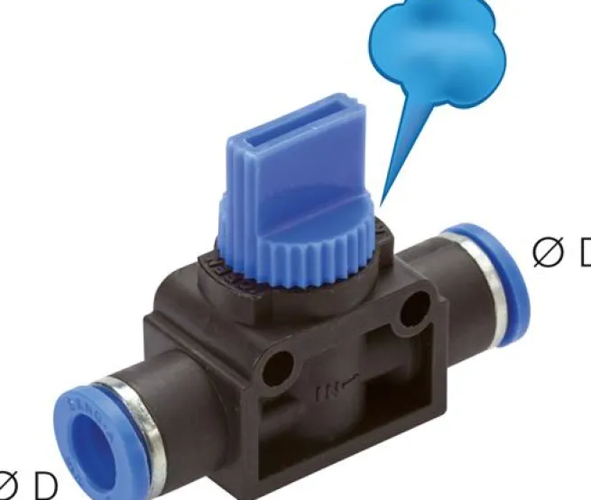 3/2-Wege-Absperrventil 6mm, IQS-Standard