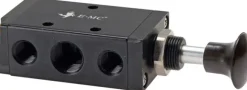 5/2-Wege Axial-Handhebelventil, Raste, G 1/4" (Abluft G 1/8")