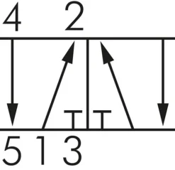 5/2-Wege-Fußventil, G 1/4", Federrückstellung, verstärkt