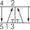 5/2-Wege-Fußventil, G 1/4", Raste, verstärkt