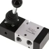 3/2-Wege Handhebelventil, Federrückstellung, G 1/4", -0,95 bis 10 bar