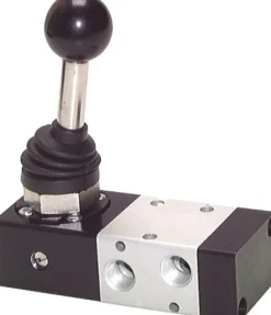 3/2-Wege Handhebelventil, Federrückstellung, G 1/4", -0,95 bis 10 bar
