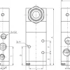5/3-Wege Handhebelventil, G 1/2", Mittelstellung entlüftet, Raste