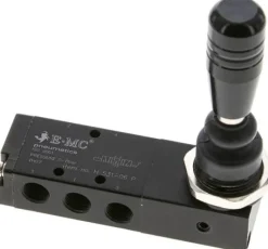 5/3-Wege Handhebelventil, G 1/8", Mittelstellung belüftet, Raste