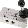 3/2-Wege Handhebelventil, Raste, G 1/4", Handhebel: Edelstahl