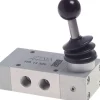 3/2-Wege Handhebelventil, Raste, G 1/8", Handhebel: Edelstahl