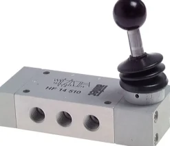 5/2-Wege Handhebelventil, Raste, G 1/8", Handhebel: Edelstahl