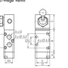5/2-Wege Handhebelventil, Raste, G 1/8", -0,95 bis 10 bar