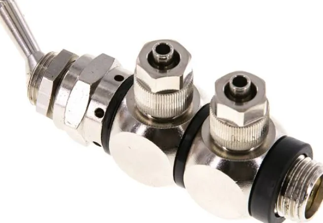 4/2-Wege Kipphebelventil 6 x 4 mm (außen x innen) / G 1/4" (AG)