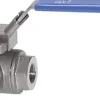 3-Wege Kugelhahn, Edelstahl, L-Bohrung, G 1-1/2", 0 bis 63bar