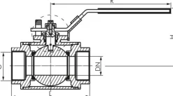 3-Wege Kugelhahn, Edelstahl, L-Bohrung, G 1-1/2", 0 bis 63bar