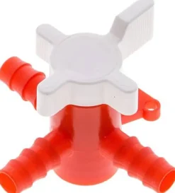 3-Wege Labor-Schlauchhahn (PE/PP), 10 mm, T-Bohrung