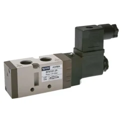 5/2-Wege Magnetventil, G 1/4" (Abluft G 1/8"), Federrückstellung, 230 V AC