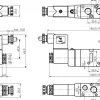 5/2-Wege Magnetventil, G 1/4" (Abluft G 1/8"), Impulsventil, 24 V=