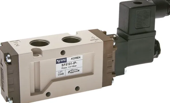 5/2-Wege Magnetventil, G 3/8", Federrückstellung, 24 V=