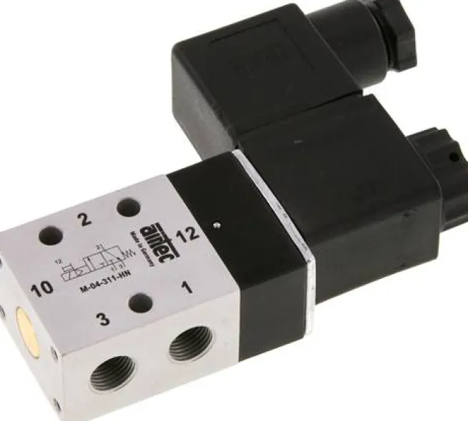 3/2-Wege Magnetventil, G 1/8", Federrückstellung (NC), 12 V=, NW 4