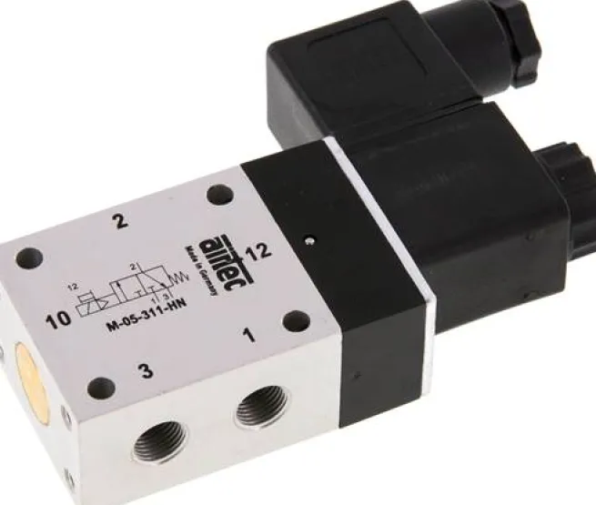 3/2-Wege Magnetventil, G 1/8", Federrückstellung (NC), 24 V=, NW6