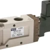 5/2-Wege Magnetventil, G 3/8", Federrückstellung, 230 V AC