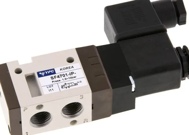 3/2-Wege Magnetventil, G 1/4", Federrückstellung (NO), 230 V AC, Pilot aus Polyamid