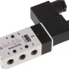 5/2-Wege Magnetventil, G 1/8", Luftfeder, 115 V AC, NW 4
