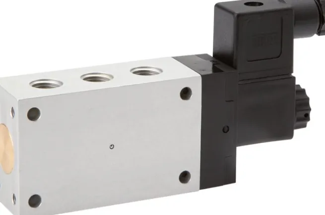 5/2-Wege Magnetventil, G 1/8", Luftfeder, 115 V AC, NW 4