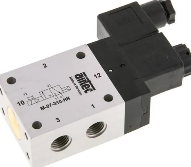 3/2-Wege Magnetventil, G 1/4", Luftfederrückstellung (NC), 24 V AC