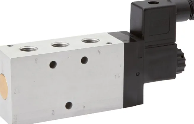 5/2-Wege Magnetventil, G 1/8", Luftfeder, 24 V=, NW 6