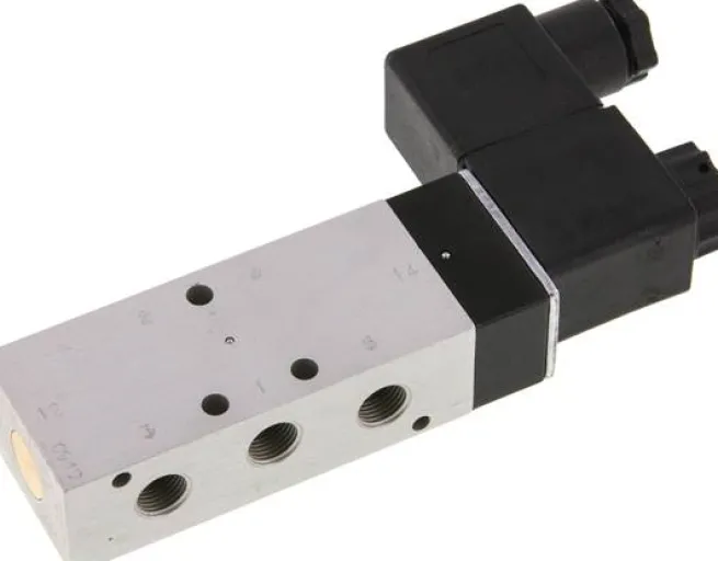 5/2-Wege Magnetventil, G 1/8", Luftfeder, 24 V=, NW 6