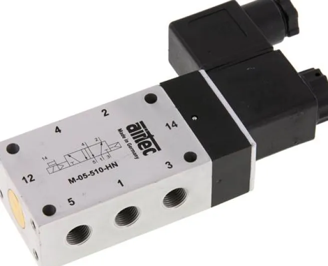 5/2-Wege Magnetventil, G 1/8", Luftfeder, 230 V AC