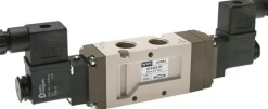 5/3-Wege Magnetventil, G 3/8", Mittelstellung entlüftet, 24 V=