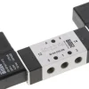 5/3-Wege Magnetventil, G 1/8", Mittelstellung geschlossen, 24 V=, NW 4