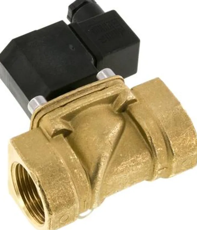 2/2-Wege Messing-Magnetventil G 1", -0,95 - 16 bar, stromlos geschlossen (NC) 230V, Dichtung EPDM