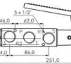 5/3-Wege (Mittelstellung geschlossen)-Fußventil, G 1/2", Federrückstellung